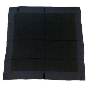 LOUIS VUITTON Carré Monaco Scarf Muffler Monogram Navy 100% Silk  - Unisex